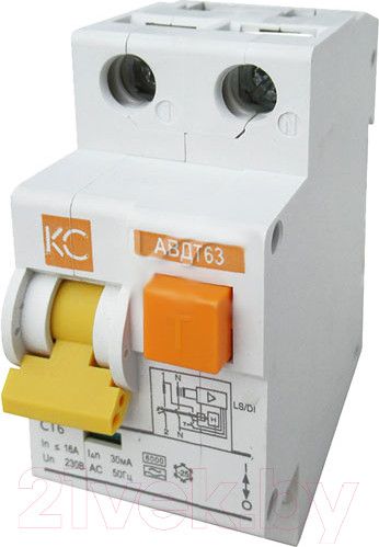 Изображение товара Дифференциальный автомат КС АВДТ-63/ДА-8 2р B 16А/30мА / 72621
