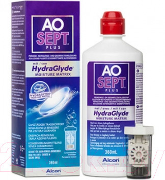 Изображение товара Раствор для линз AO Sept Plus plus Hydraglyde (360мл)