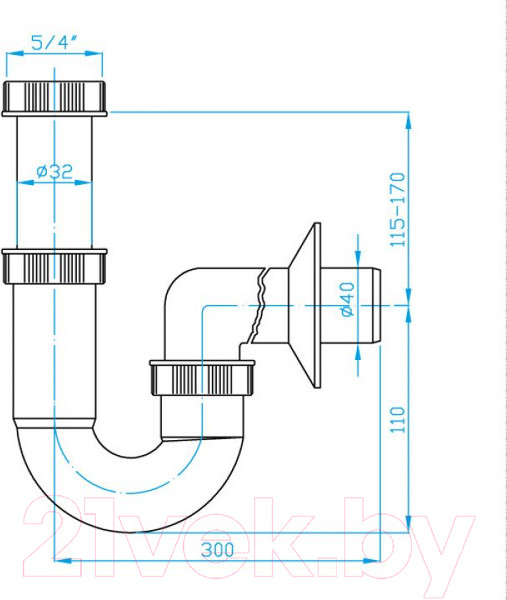 Изображение товара Сифон Plast Brno EM25440