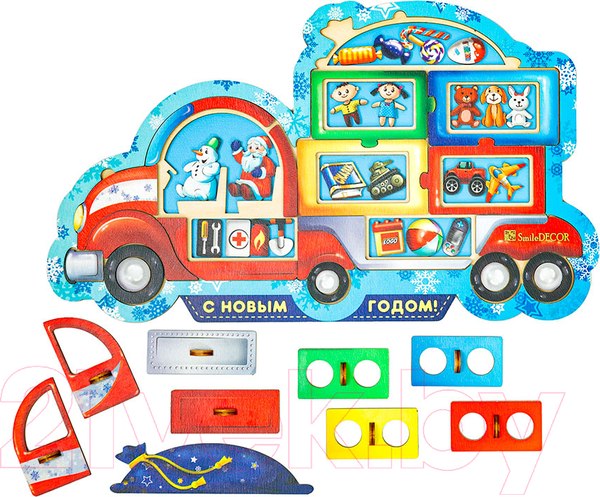 Изображение товара Развивающая игра Smile Decor Новогодний грузовик / П247