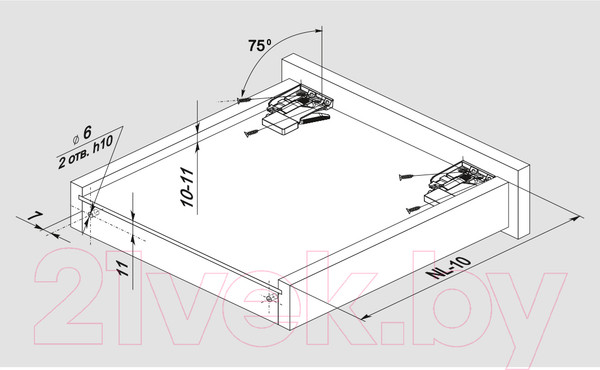 Изображение товара Комплект направляющих мебельных Boyard DB8982Zn/450