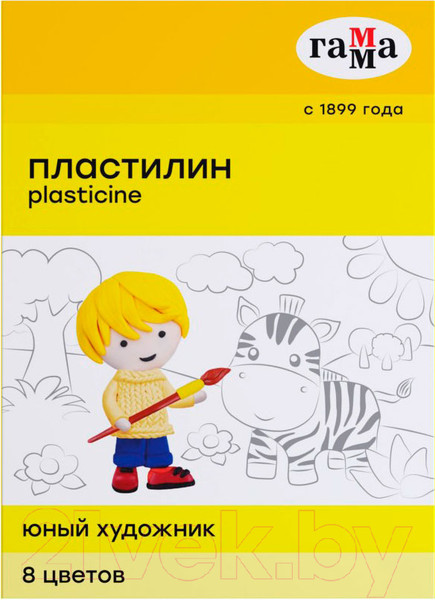 Изображение товара Пластилин ГАММА Юный художник / 280043 (8цв)