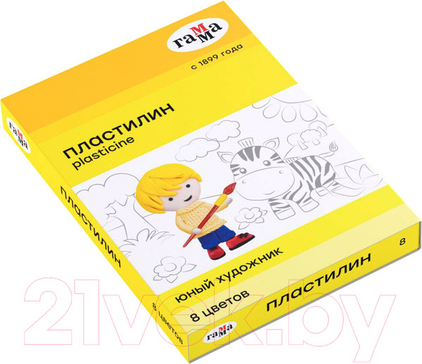 Изображение товара Пластилин ГАММА Юный художник / 280043 (8цв)