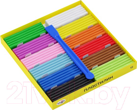 Изображение товара Пластилин ГАММА Юный художник / 280045 (12цв)