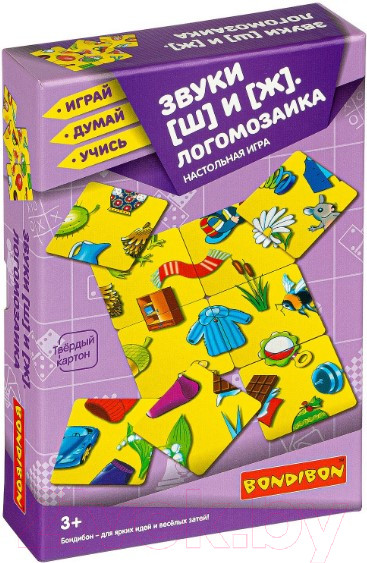 Изображение товара Развивающая игрушка Bondibon Логомозаика Звуки Ш и Ж / ВВ4250