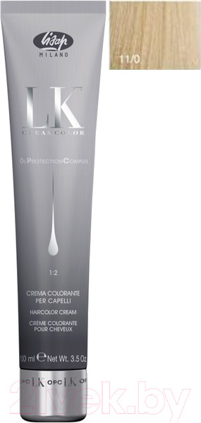 Изображение товара Крем-краска для волос Lisap Oil Protection Complex 11/0 (100мл, очень светлый блондин натуральный экстра)