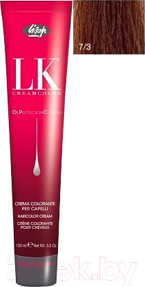 Изображение товара Крем-краска для волос Lisap Oil Protection Complex 7/3 (100мл, блондин золотистый)