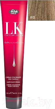 Изображение товара Крем-краска для волос Lisap Oil Protection Complex 8/2 (100мл, светлый блондин пепельный)