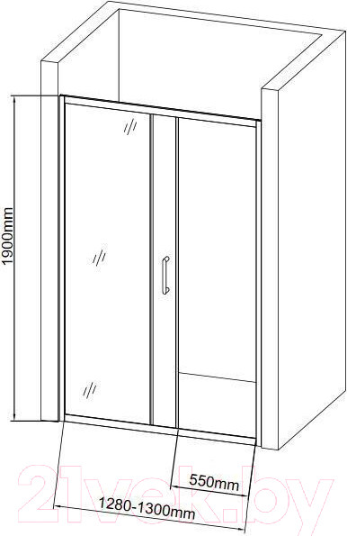 Изображение товара Душевая дверь Aquanet SD-1300A / 209407