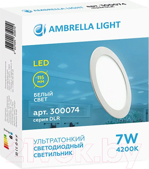 Изображение товара Точечный светильник Ambrella DLR 7W 4200K 185-250V