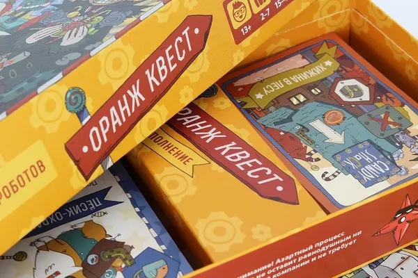 Изображение товара Дополнение к настольной игре Muravey Games Оранж Квест: Дополнение Атака роботов / MG-0002