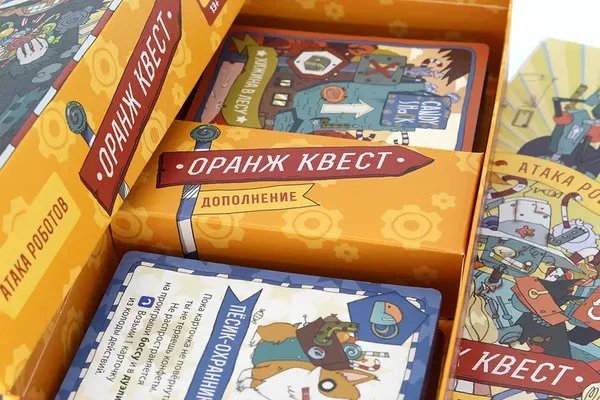 Изображение товара Дополнение к настольной игре Muravey Games Оранж Квест: Дополнение Атака роботов / MG-0002
