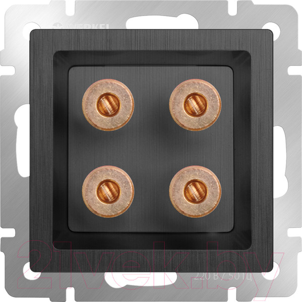 Изображение товара Розетка Werkel WL04-Audiox4 / a046595 (графит рифленый)