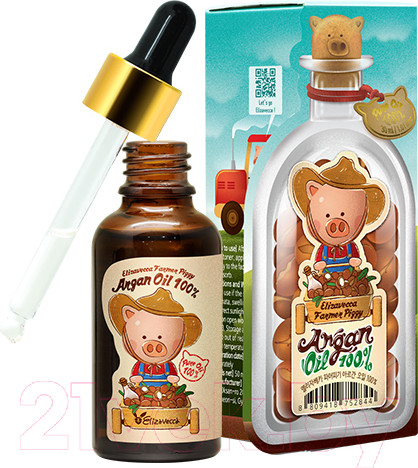 Изображение товара Масло для лица Elizavecca Farmer Piggy Argan Oil 100% (30мл)