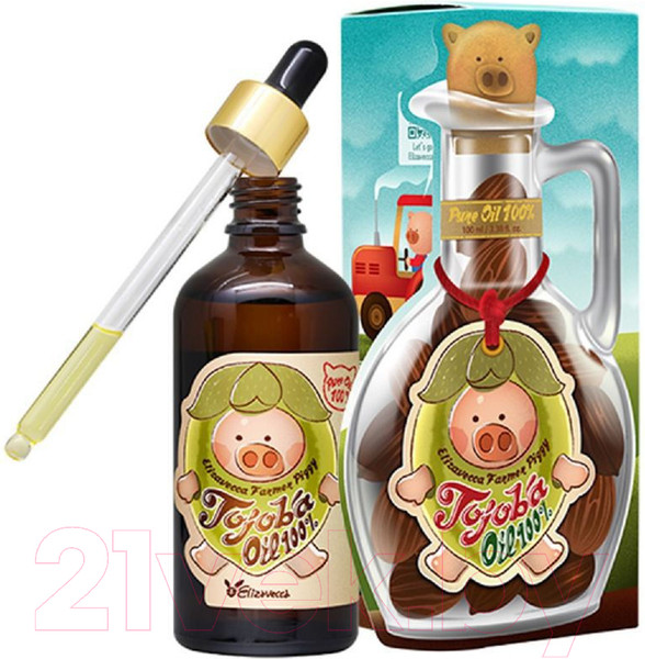 Изображение товара Масло для лица Elizavecca Farmer Piggy Jojoba Oil 100% (100мл)