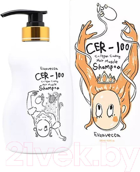 Изображение товара Шампунь для волос Elizavecca CER-100 Collagen Coating Hair Muscle (500мл)
