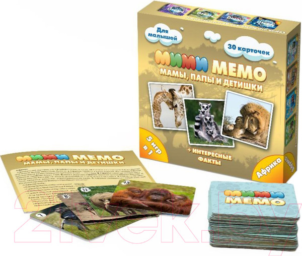 Изображение товара Настольная игра Нескучные игры Мемо Ми-Ми-Мемо Африка / 8049