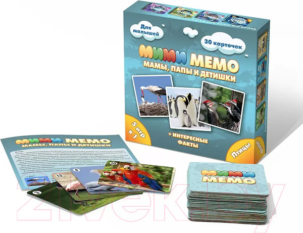 Изображение товара Набор игр Нескучные игры Мемо Ми-Ми-Мемо Птицы / 8052
