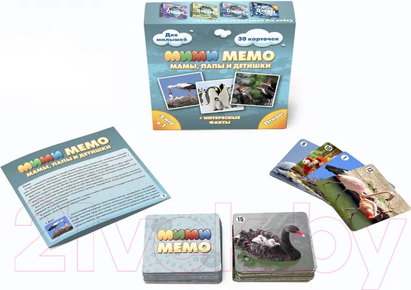 Изображение товара Набор игр Нескучные игры Мемо Ми-Ми-Мемо Птицы / 8052