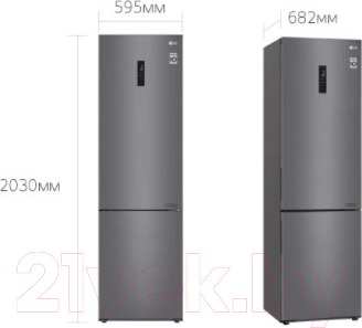 Изображение товара Холодильник с морозильником LG DoorCooling+ GA-B509CLSL