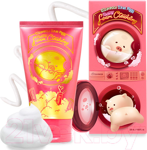 Изображение товара Пенка для умывания Elizavecca Clean Piggy Pinkenergy Foam Cleansing (120мл)