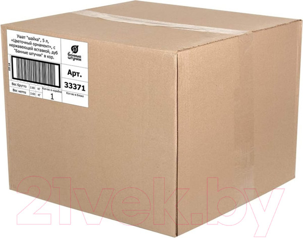 Изображение товара Ушат Банные Штучки Шайка / 33371 (5л)