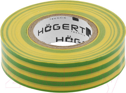 Изображение товара Изолента Hoegert PVC HT1P286 (желтый/зеленый)