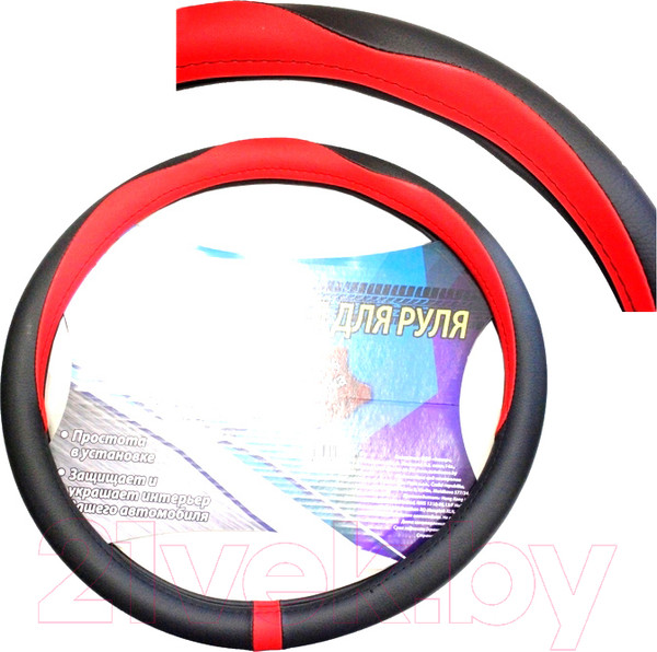 Изображение товара Оплетка на руль AVG P445 / 310553 (черный/красный)