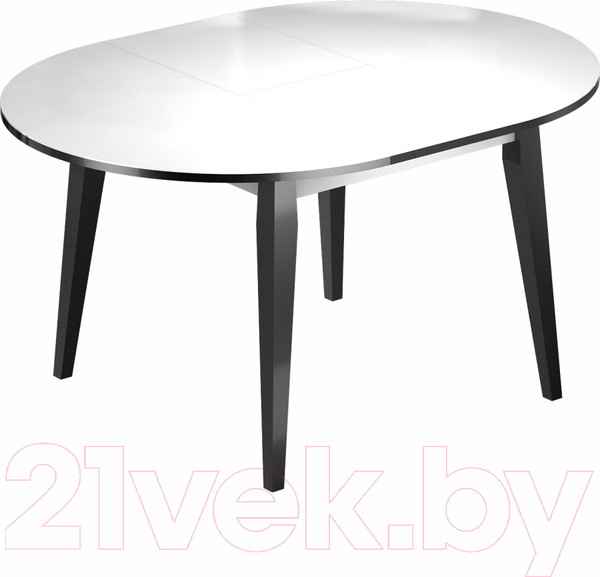 Изображение товара Обеденный стол Васанти Плюс Партнер ПС-35 100-135x100 (белый глянец/черный)