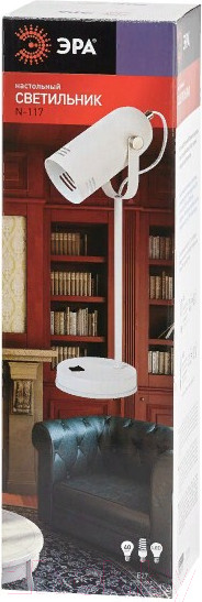 Изображение товара Настольная лампа ЭРА N-117-Е27-40W-W (белый)