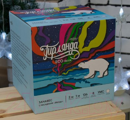 Изображение товара Световой занавес Luazon 3612414 (белый)