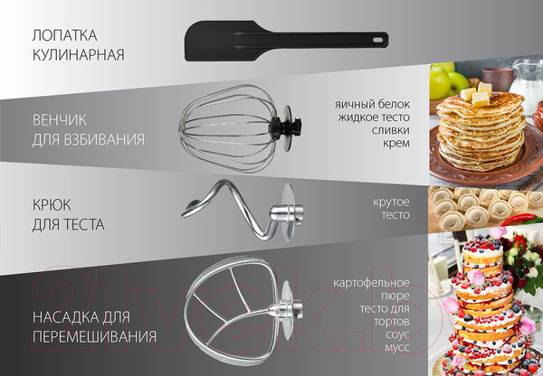 Изображение товара Миксер стационарный Endever Sigma-17 (сталь)