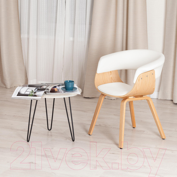 Изображение товара Стул Tetchair Vimta дерево/металл/экокожа (белый)