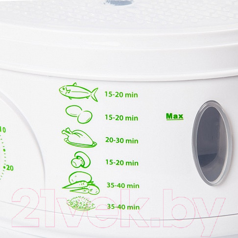 Изображение товара Пароварка стационарная Endever Vita-175 (белый/зеленый)