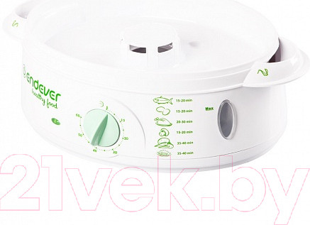 Изображение товара Пароварка стационарная Endever Vita-175 (белый/зеленый)