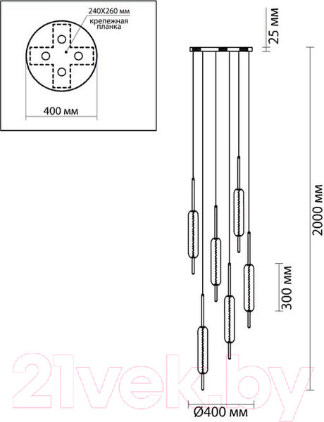 Изображение товара Люстра Odeon Light Reeds 4794/72L