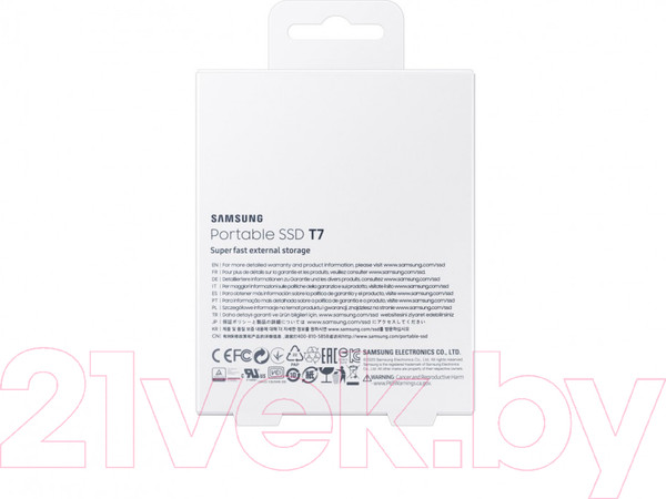 Изображение товара Внешний жесткий диск Samsung T7 2TB (MU-PC2T0H/WW)