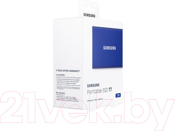 Изображение товара Внешний жесткий диск Samsung T7 2TB (MU-PC2T0H/WW)