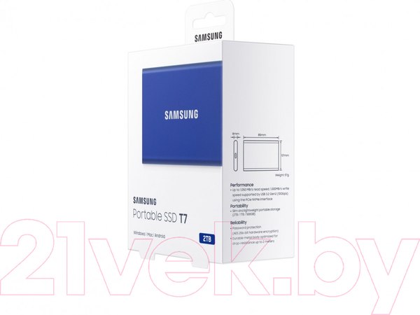 Изображение товара Внешний жесткий диск Samsung T7 2TB (MU-PC2T0H/WW)