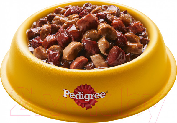 Изображение товара Влажный корм для собак Pedigree Для взрослых собак всех пород с говядиной и ягнёнком в соусе (85г)