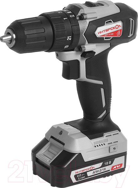 Изображение товара Аккумуляторная дрель-шуруповерт Интерскол ДАУ-13/18ВК (573.2.2.70)