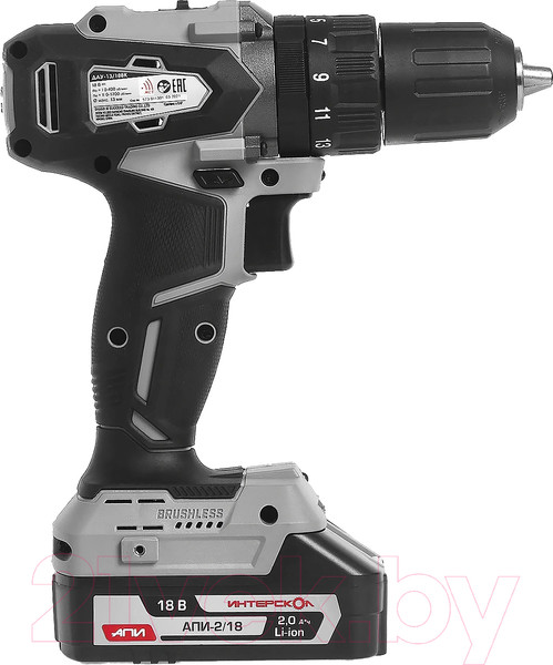 Изображение товара Аккумуляторная дрель-шуруповерт Интерскол ДАУ-13/18ВК (573.2.2.70)
