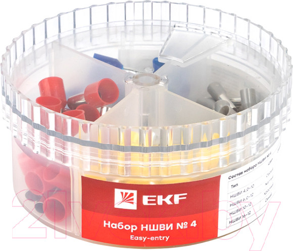 Изображение товара Набор наконечников для кабеля EKF PROxima Nabor-nshvi-4