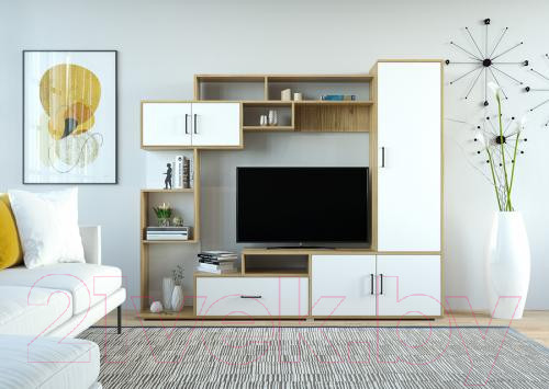 Изображение товара Стенка Горизонт Мебель Пекин (крафт золотой/белый)