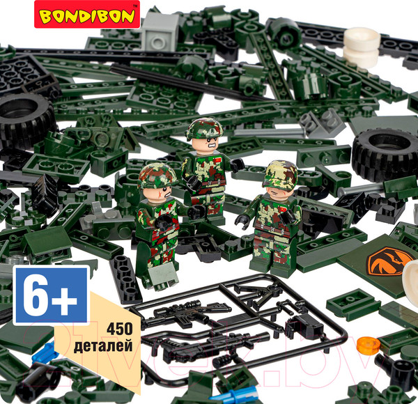 Изображение товара Конструктор Bondibon Военный Десант. Зенитная установка / ВВ4799