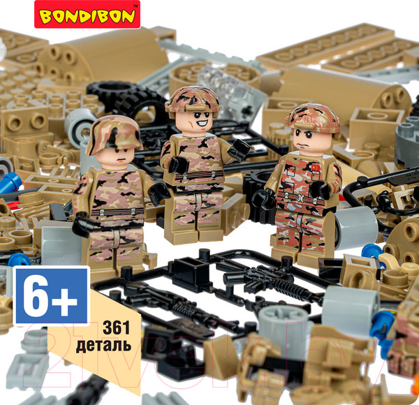 Изображение товара Конструктор Bondibon Военный Десант. Ракетная установка / ВВ4800