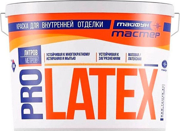 Изображение товара Краска Тайфун Мастер Pro Latex (4.5кг)