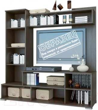 Изображение товара Стенка Горизонт Мебель Лима (крафт золотой/белый)