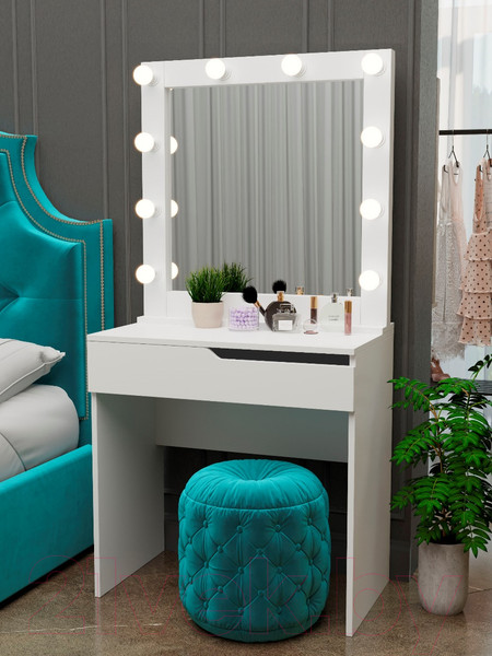 Изображение товара Туалетный столик с зеркалом Мир Мебели SV-13 с подсветкой