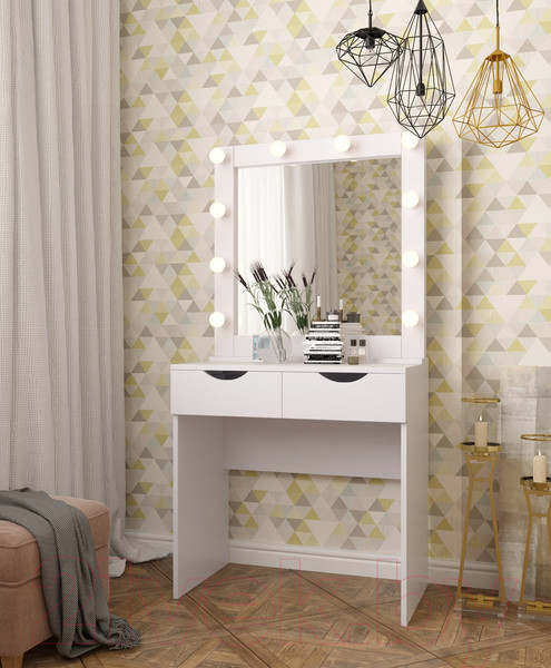 Изображение товара Туалетный столик с зеркалом Мир Мебели SV-15 с подсветкой